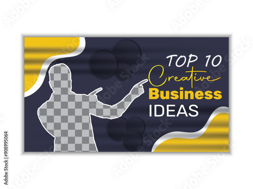 Creative Business Ideas YouTube Thumbnail Banner Design.