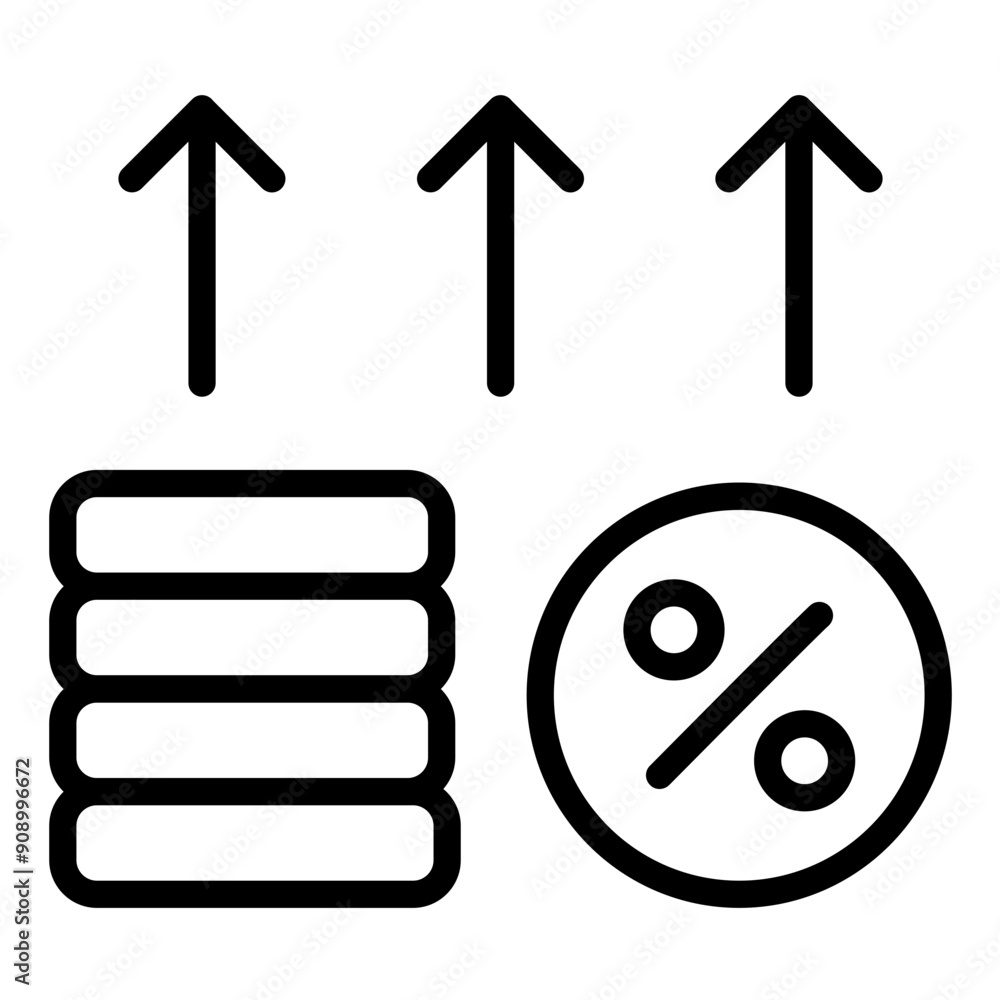 Vector Design Interest Rate Icon Style Vector Design Interest Rate Icon Style