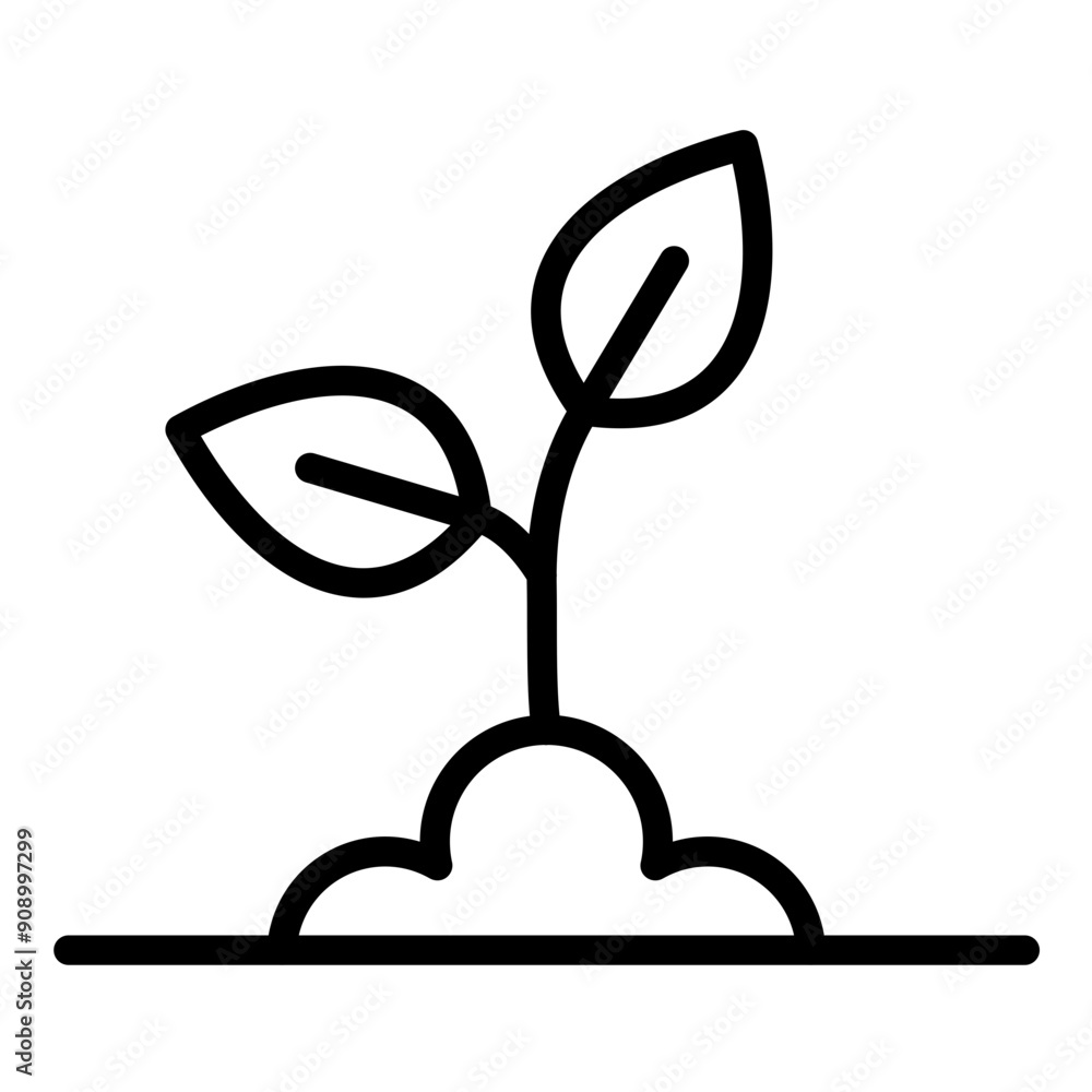 Vector Design Tree Planting Icon Style Vector Design Tree Planting Icon Style