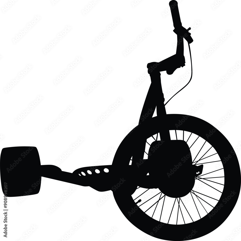 Fototapeta premium Mini Bike Silhouette on vector illustration. Bike icon, logo, vector, image.