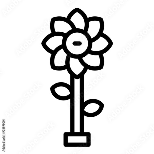 Vector Design Virtual Flowers Icon Style