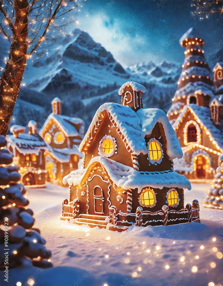 Fototapeta premium christmas gingerbread house