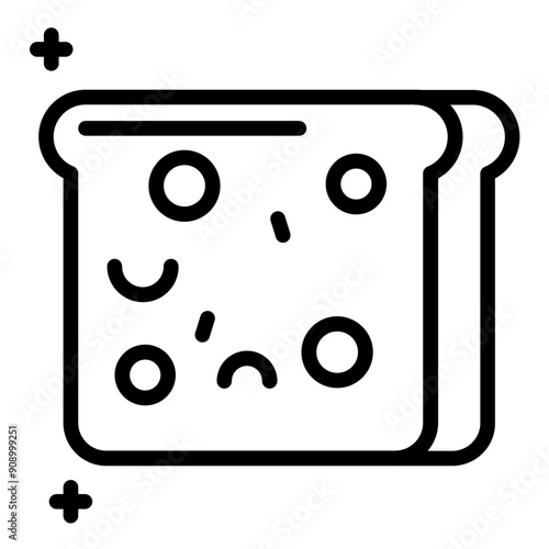 Vector Design Whole Wheat Bread Icon Style