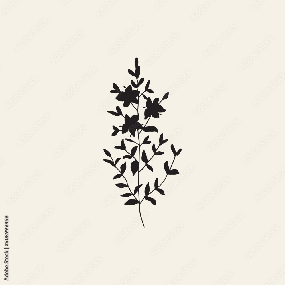 Flat vector St. John's wort illustration Flat vector St. John's wort illustration