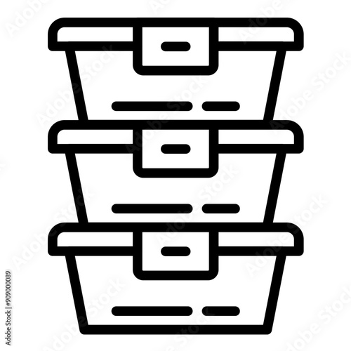 Vector Design Meal Prep Container Icon Style