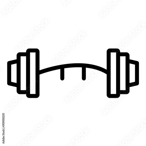 Vector Design Crossfit Barbell Icon Style