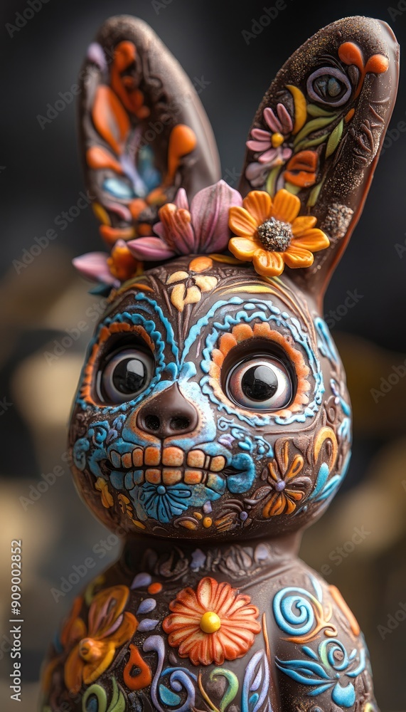 Fototapeta premium Decorated Chocolate Easter Bunny