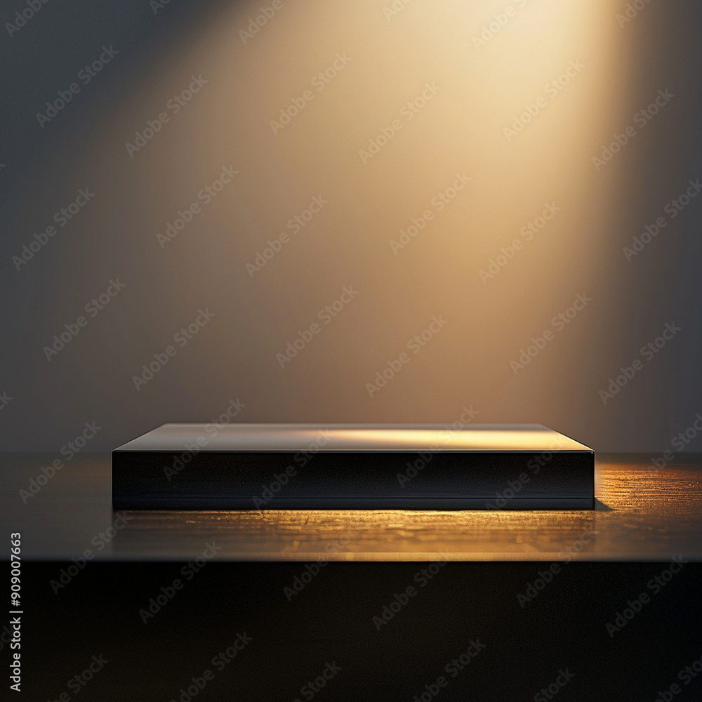 interior of a modern house with close up product display podium interior of a modern house with close up product display podium