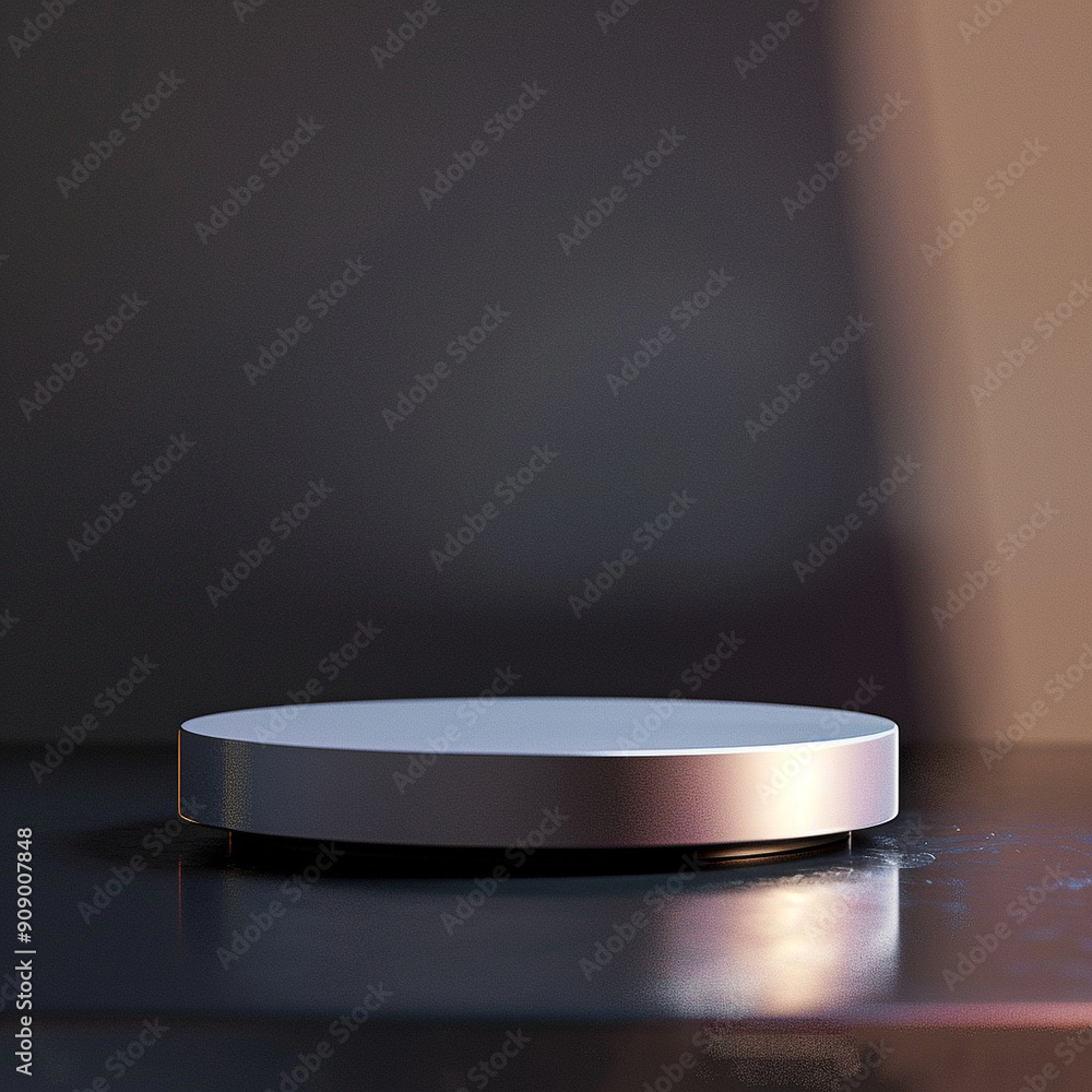 interior of a modern house with close up product display podium interior of a modern house with close up product display podium