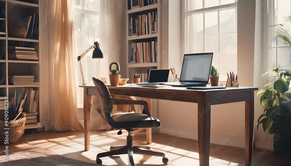 Sunlit Home Office Sanctuary Sunlit Home Office Sanctuary