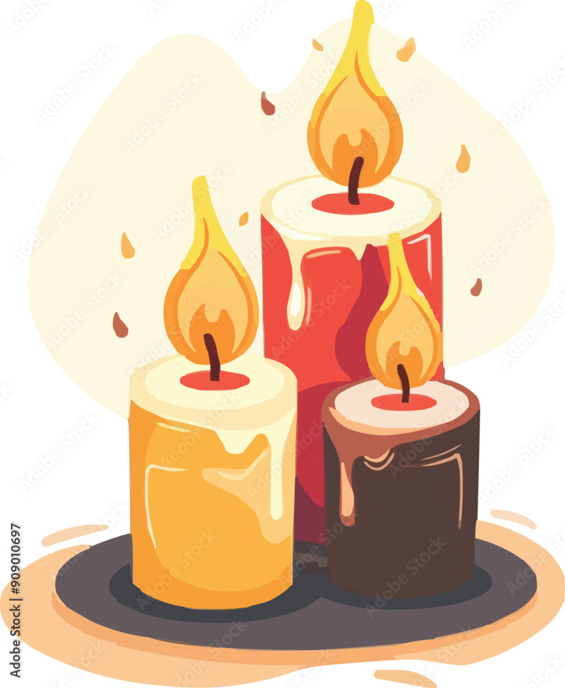 candle candlelight decorative flat vector illustration,generative ai candle candlelight decorative flat vector illustration,generative ai