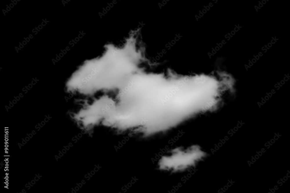 white fluffy clouds isolated on a black background white fluffy clouds isolated on a black background