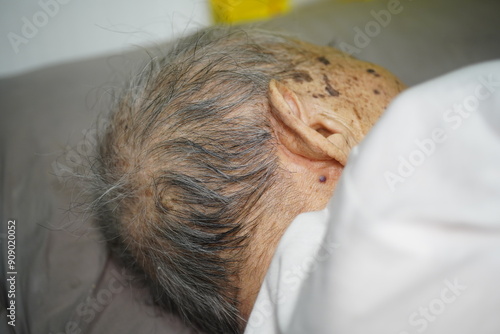 Quadro em tela A bedridden elderly.