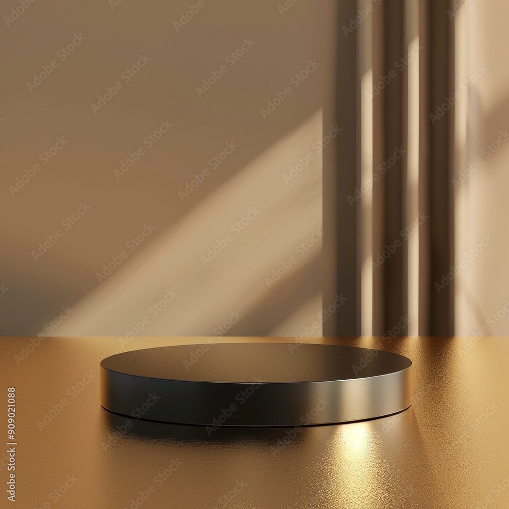 interior of a modern house with close up product display podium interior of a modern house with close up product display podium
