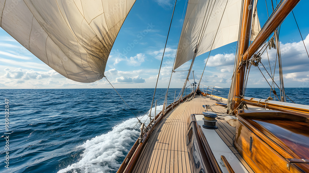 Fototapeta premium Sailing yacht on the sea