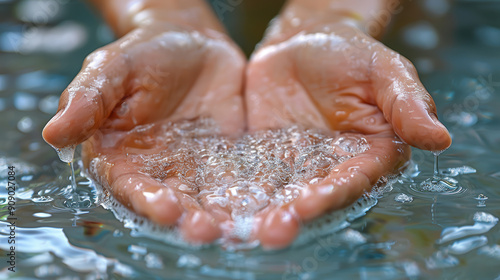 A person is holding two oranges in their hands while they are in a bathtub. The oranges are floating in the water, and the person appears to be enjoying the experience