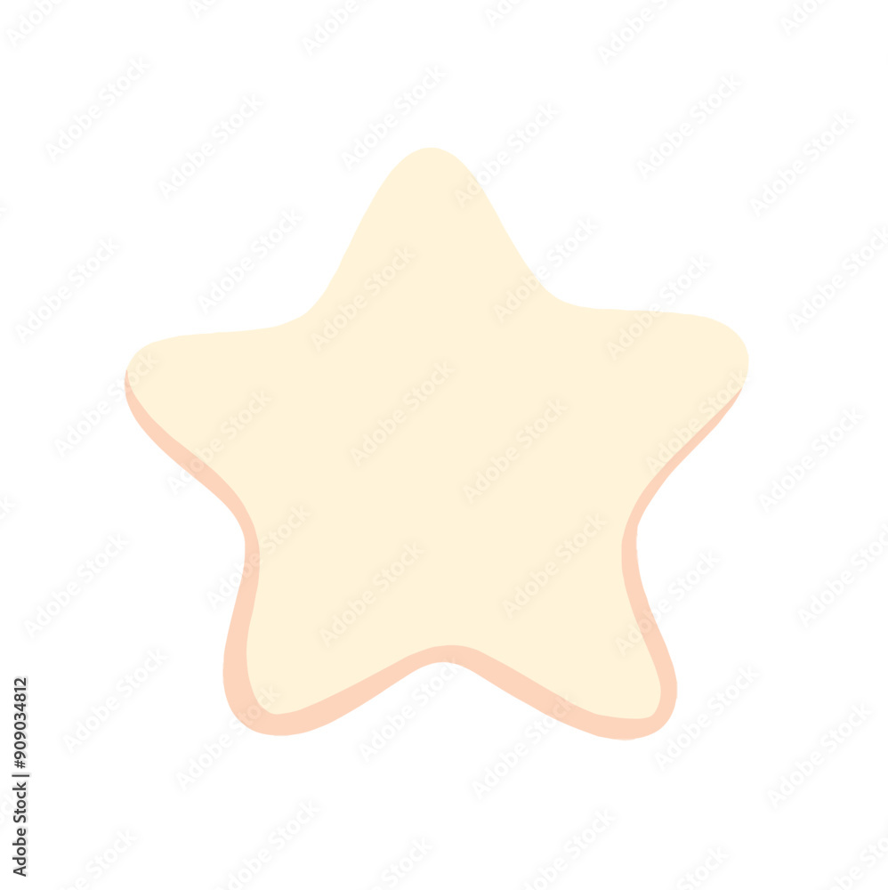 Vector cute star is isolated on the white background Vector cute star is isolated on the white background