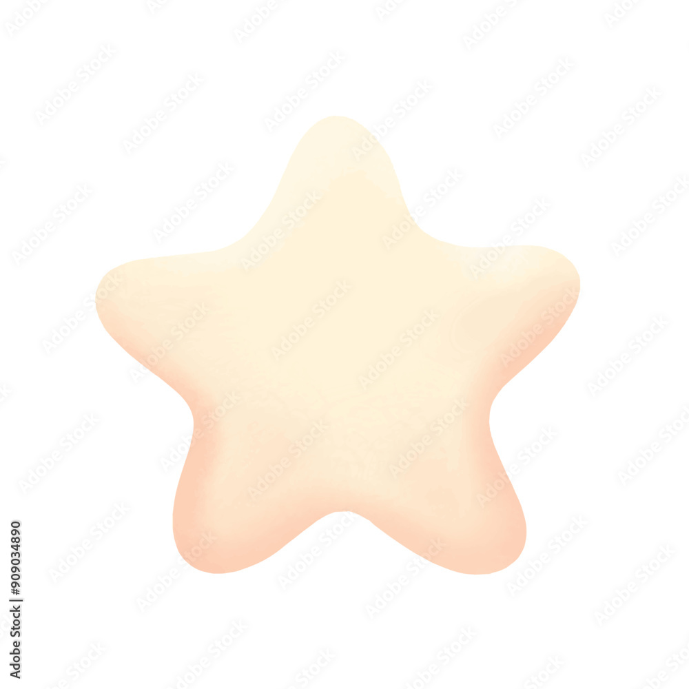Vector cute star is isolated on the white background Vector cute star is isolated on the white background