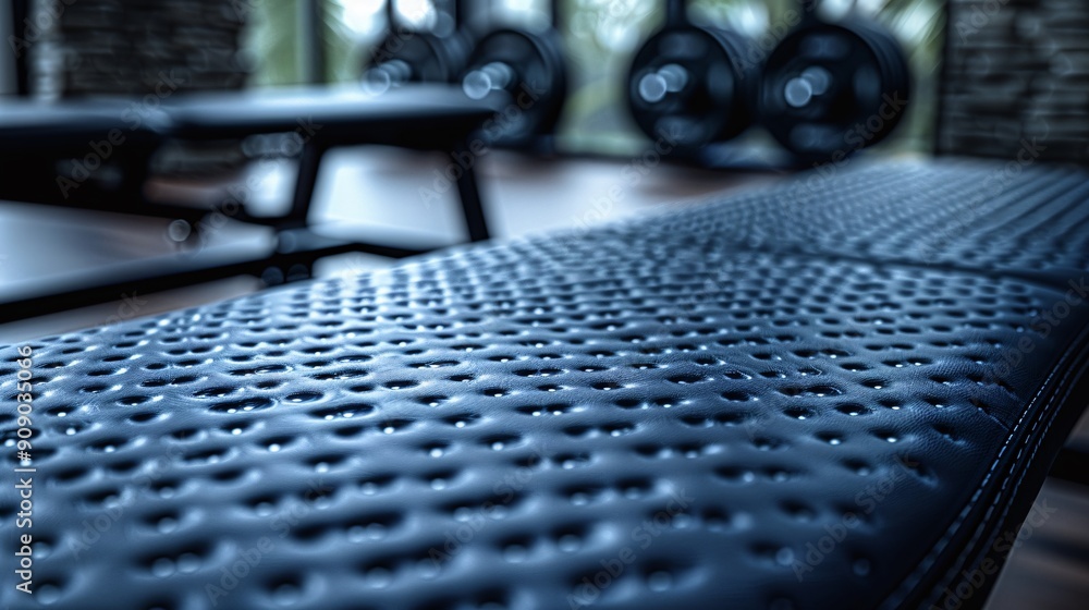 Fototapeta premium High-Contrast Close-Up of Bench Press Pad