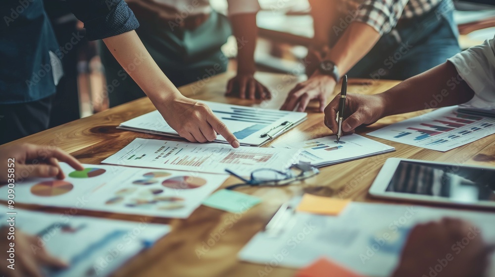 Fototapeta premium team of consultants advising clients on business strategy and operations