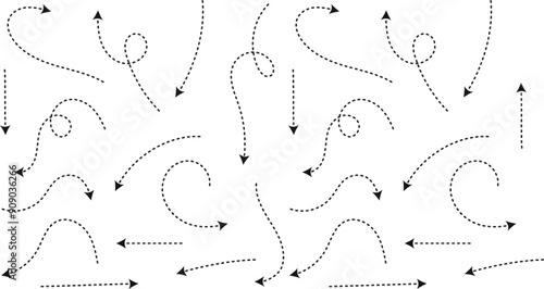 Set of Split Lines Arrow