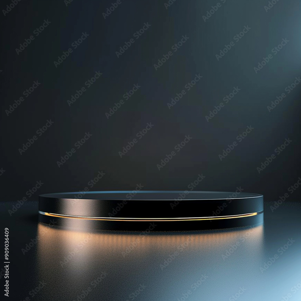 interior of a modern house with close up product display podium interior of a modern house with close up product display podium