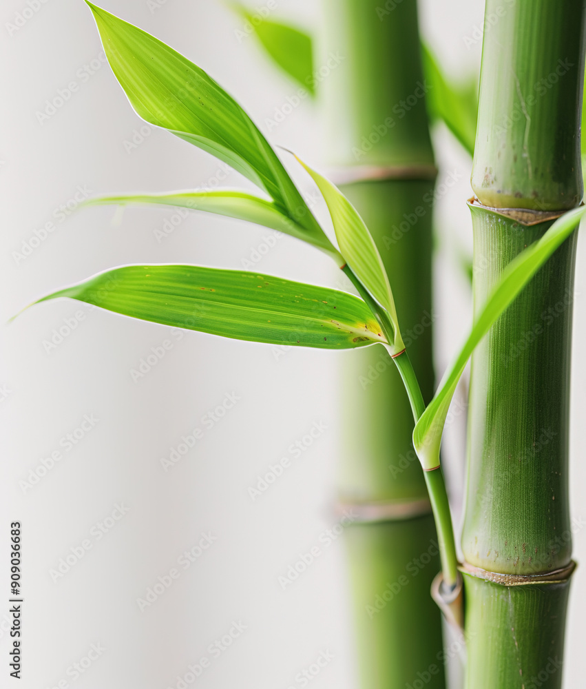 Fototapeta premium Background with green bamboo, close-up