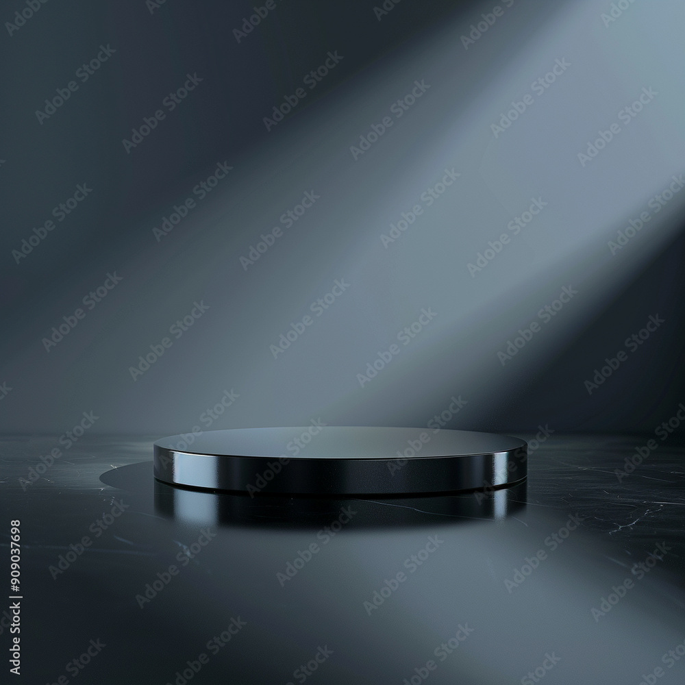 interior of a modern house with close up product display podium interior of a modern house with close up product display podium