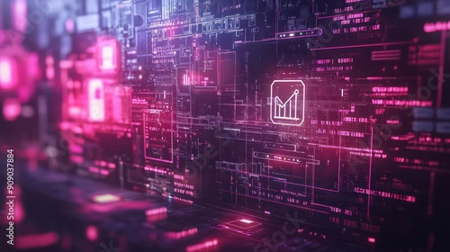 3D rendered visual of cybersecurity standards with compliance strategies, futuristic style, cybersecurity, regulatory compliance