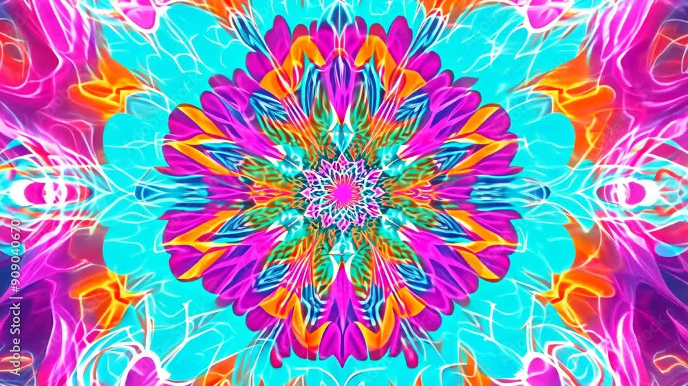 Vibrant Kaleidoscopic Abstract Pattern Vibrant Kaleidoscopic Abstract Pattern