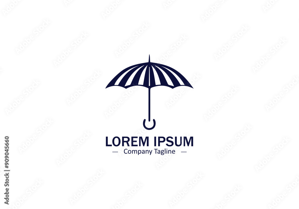 Abstract and Simple Isolated Umbrella Icon for Modern Logo Vectors Abstract and Simple Isolated Umbrella Icon for Modern Logo Vectors
