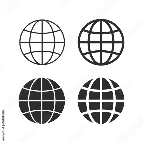 World set international earth globe icon vector illustration. HTTP, WWW, earth, global communication, planet, emblem, web, website, internet, world wide web, link, global access