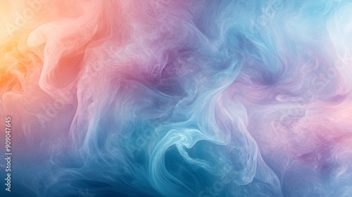 Abstract Swirling Smoke in Pastel Hues photo