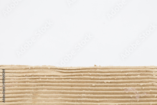 Abstract cardboard for texture background,  Piece of torn cardboard with copy space. Brown wrapping vintage paper. photo