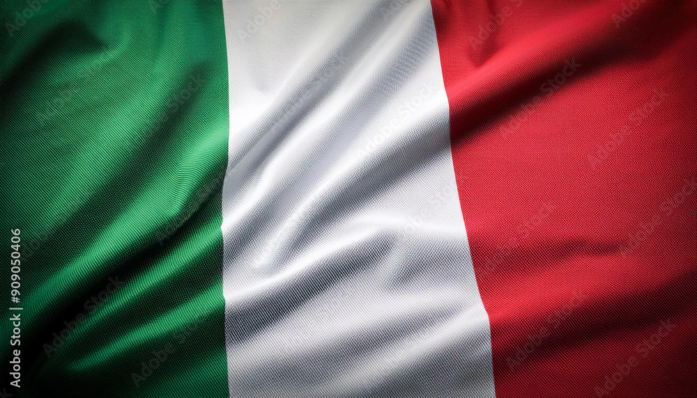 Italian flag background with flag fluttering texture Italian flag background with flag fluttering texture