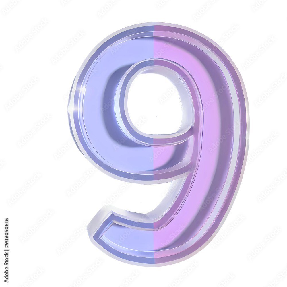 3d blue number 9 3d blue number 9