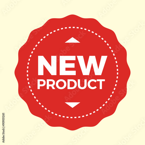 new product icon with white background, label.Vector illustration