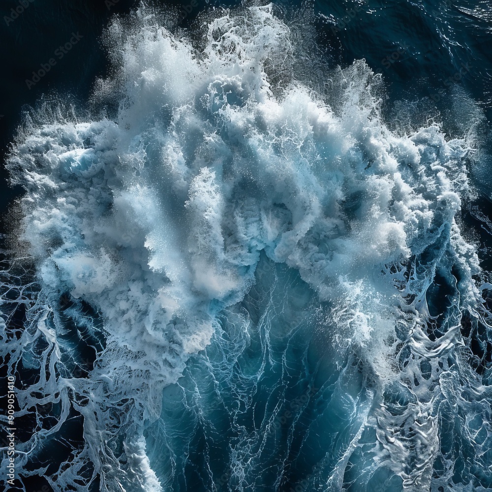 Powerful Ocean Waves Crashing Aggressively Against Each Other Under Bright Sunlight in Midday Coastal Waters Powerful Ocean Waves Crashing Aggressively Against Each Other Under Bright Sunlight in Midday Coastal Waters