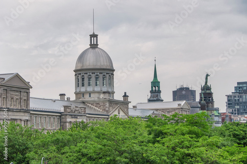 notre dame de bonsecours chapel and bonsecours market in montreal canada photo