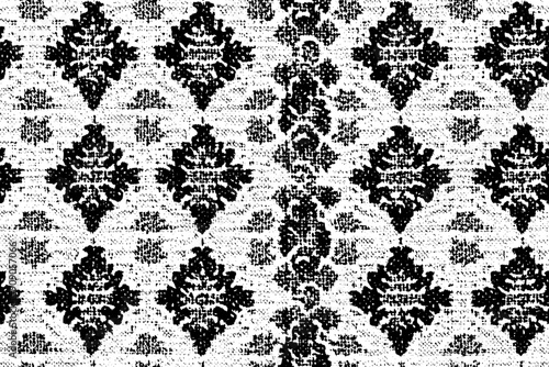 Needlepoint design combining large and small stitches forming a cohesive pattern, seamless pattern vector