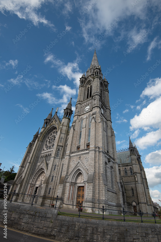 Fototapeta premium Low angle view of roman cathedral. St colmans cathedral cobh county cork Irland