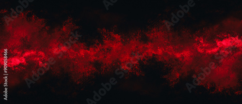 Red color splashes on black background