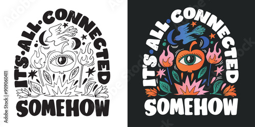 Trendy art hand drawn doodle lettering quote. Lettering for t-shirt design, mug print, bag print, clothes fashion. 100% hand drawn vector image.