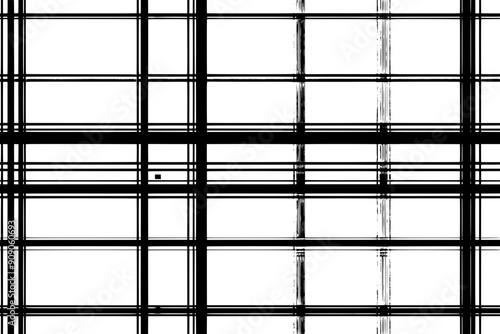 Horizontal and vertical lines, regularly spaced and intersecting, creating a simple, consistent plaid effect, seamless pattern vector