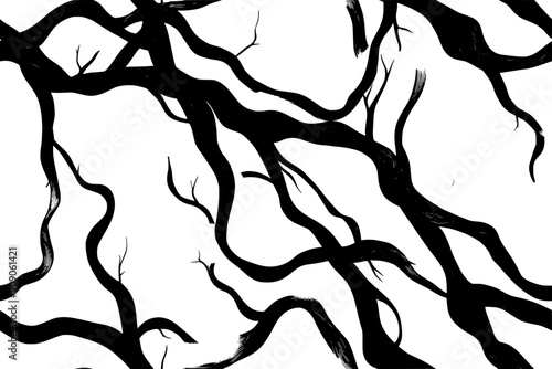 Pattern of interconnected vines, forming a continuous, organic design across the surface, seamless pattern vector