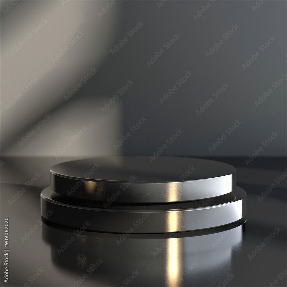 interior of a modern house with close up product display podium interior of a modern house with close up product display podium