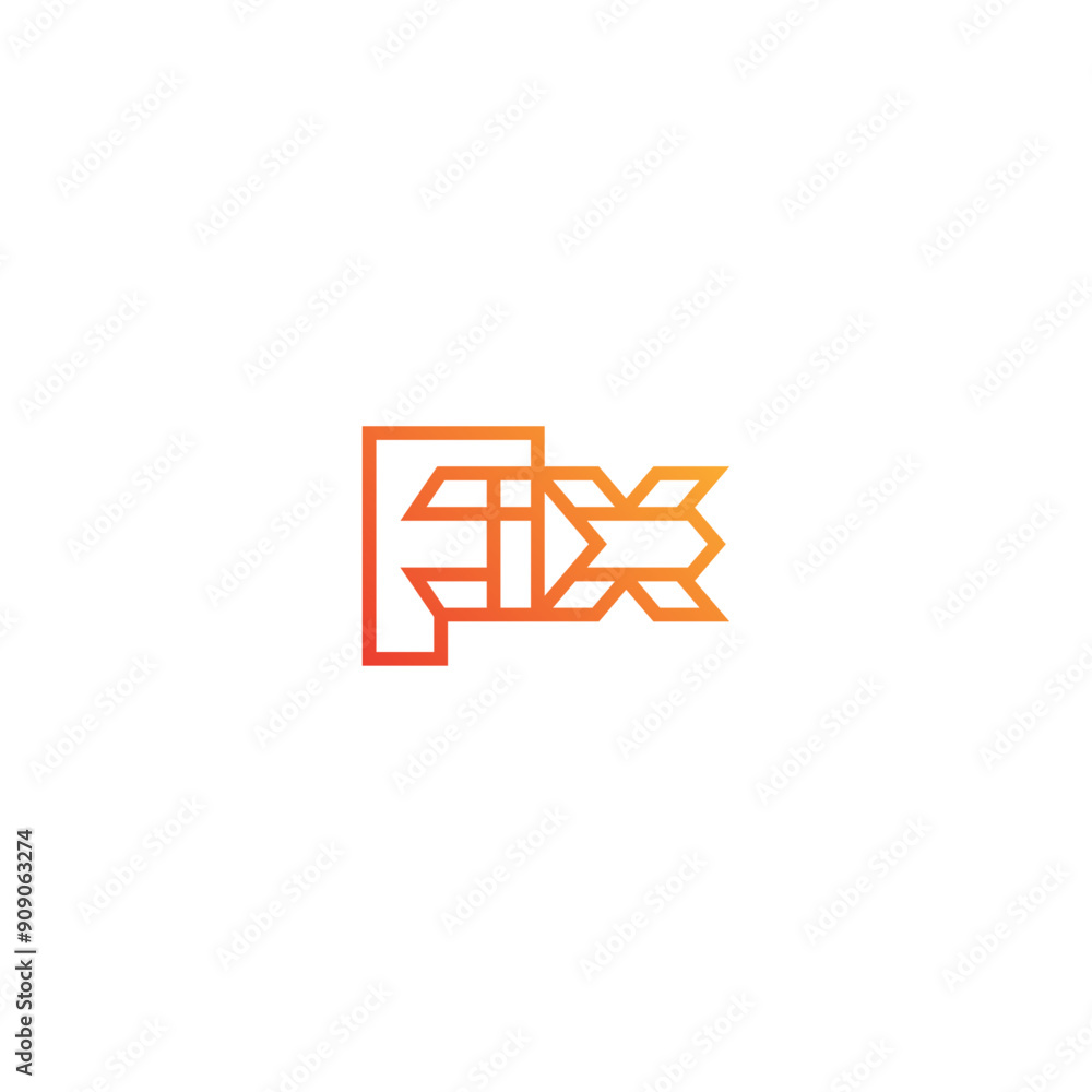 Fix geometric letter wordmark logo design. Fix geometric letter wordmark logo design.