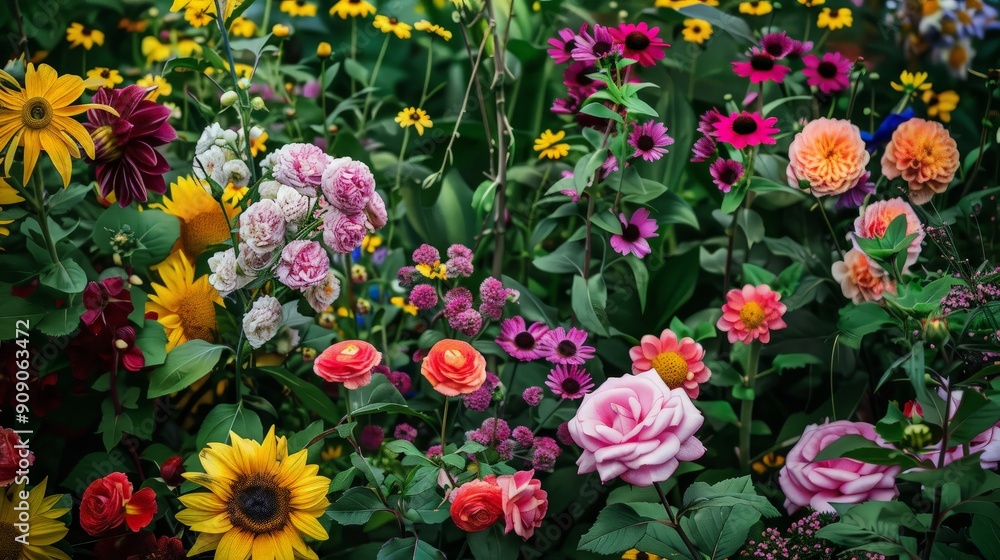 A Vibrant Garden of Flowers A Vibrant Garden of Flowers