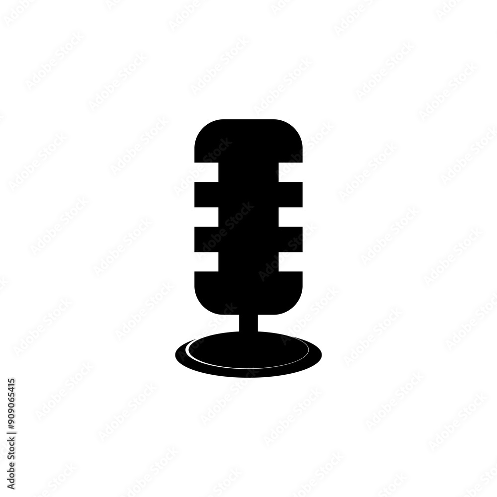 Podcast with microphone. Unique business podcast logo emblem design template. Podcast with microphone. Unique business podcast logo emblem design template.