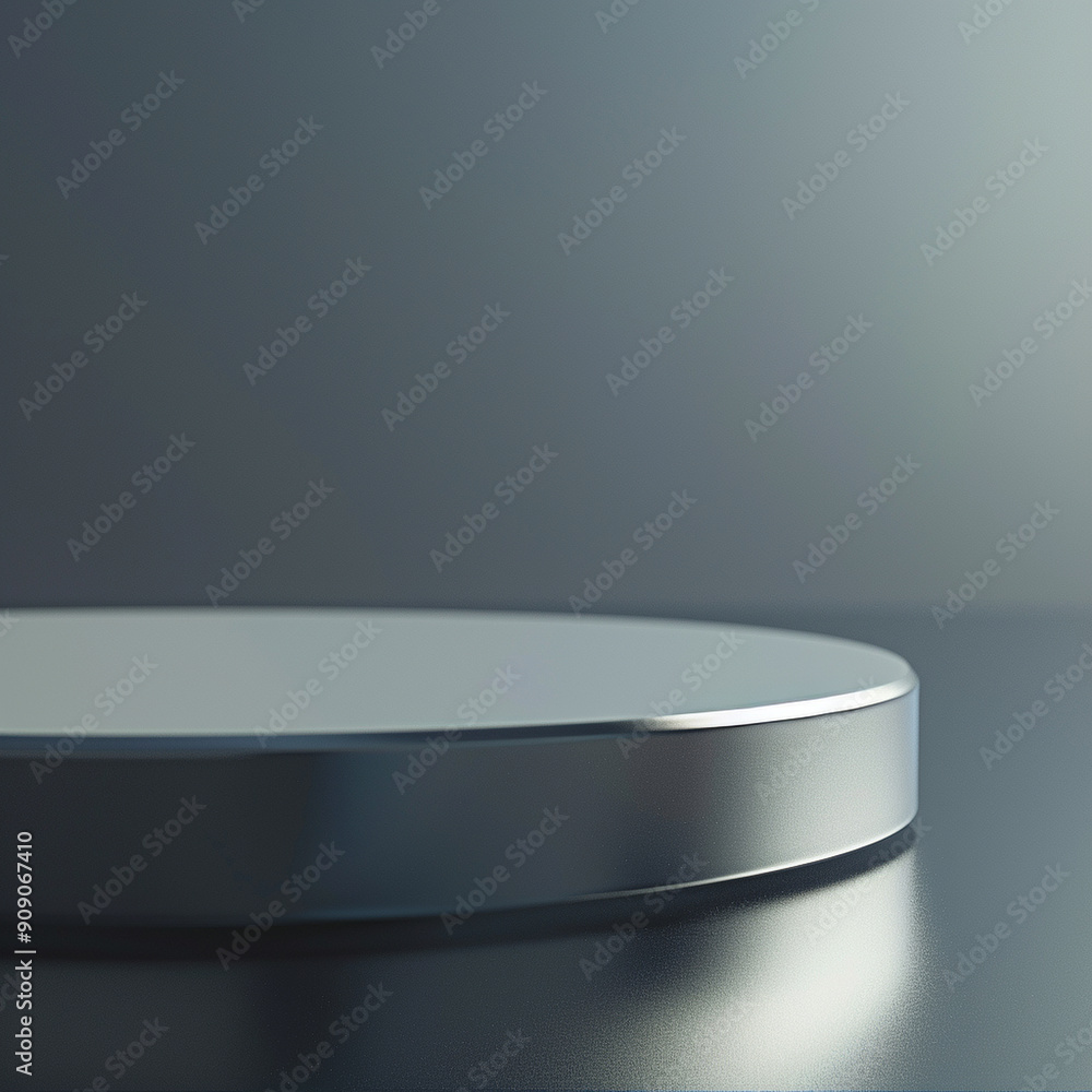 interior of a modern house with close up product display podium